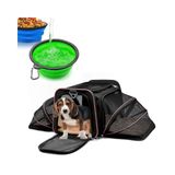 Kit Bolsa Pet Transporte Expansível E 2 Comedouros Retrátil