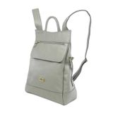 Mochila Feminina Anti Furto Luxo Em Couro Cinza