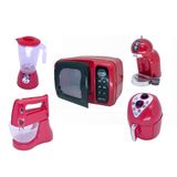 Cozinha Infantil Brinquedo Menino Casinha Panelinha Vermelho