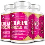 Kit 3x Colágeno Hidrolisado Vitaminas 60 Cápsulas Flora