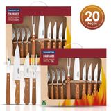 Jogo Churrasco Tramontina 20pcs Talheres Jumbo Garfo Faca