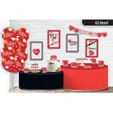 Kit Festa Decorativo Amor Aniversário 62 Itens Namorados