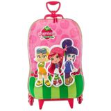 Mochila De Rodinhas 3d Maxtoy Moranguinho Rosa