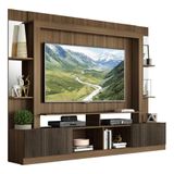 Estante Tv 65&quot; Prateleiras C/ Espelho Oslo Multimóveis V3393 Madeirada/tenerife Madeirado/tenerife