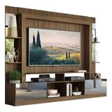 Estante Com Suporte Tv 65&quot; E Espelho Oslo Multimóveis V3381 Madeirada/branca Madeirado/branco