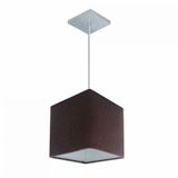 Lustre Pendente Quadrado Md-4224 16/16x16cm Café Bivolt