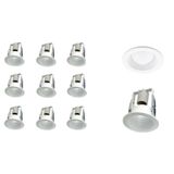 Kit 10 Spot Embutir Forro Gesso Lâmp Par20 Bulbo Led C625