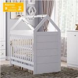 Berço Mini Cama Montessoriano Estilo Casinha Americano Com Colchão Casatema Branco