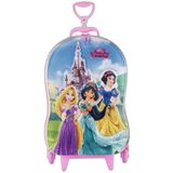 Mochila De Rodinhas 3d Maxtoy Princesas Castelo Rosa