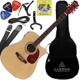 Kit Violão Eletroacústico Folk Aço Memphis Md18 Nts Vx02