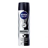 Desodorante Nivea Men Aerosol Invisible For Black White 150ml