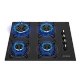 Cooktop A Gás 4 Bocas Mondial Ctg-01 Biv Preto/inox