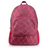 Mochila Dobrável Para Viagem Estampa Listrada Jacki Design Vermelho Escuro