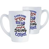 Luminarc New Morning Caneca 11x8x8cm 320ml Vidro Temperado Branco Decorado