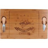 Cheesy Jg P/ Queijo 2x40x25cm Bambu Natural 3pç