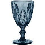 Taça Água 17x9x9cm 320ml Vidro Azul 6pç