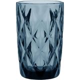 Copo Long Drink 13x8x8cm 370ml Vidro Azul 6pç