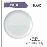 Jogo De Prato Blanc 06 Pratos Rasos - 27cm Branco