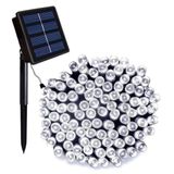 Pisca Cordão Solar Natal Led 200 Lâmpadas Luz Branca 15,92m 8 Funções