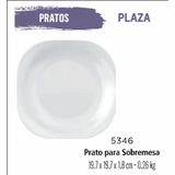 Jogo De Prato Plaza 12 Pratos Sobremesa - Lanche - Branco