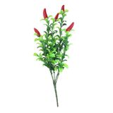 1 Ramo Decoração Arranjo Pimenta Artificial 5 Galhos 36cm