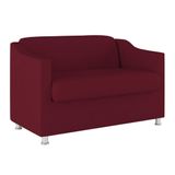 Namoradeira Tilla Sala De Estar Tecido Suede  Balaqui Decor Cor:marsala