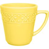 Kit 4 Canecas Amarelo Mendi Sicilia Oxford Cerâmica 360ml