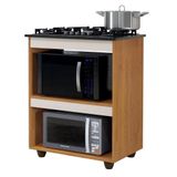 Balcão Para Cooktop 4 Bocas Turim Nature/off White