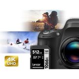 Cartão De Memória Lexar Sd Xc 512gb Uhs-i 1066x V30 160mb/s