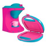 Kit Mini Brinquedo Cozinha Cafeteira E Sanduicheira