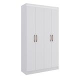 Armário 4 Portas Lavanderia Multiuso Multimóveis Vcr8000 Branco Branco