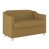 Namoradeira Tilla Sala De Estar Tecido Suede  Balaqui Decor Cor:capuccino