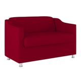 Namoradeira Elegante 2 Lugares Sala De Estar  Balaqui Decor Cor:vermelho