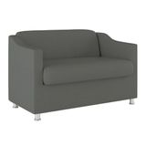 Namoradeira Elegante 2 Lugares Sala De Estar  Balaqui Decor Cor:cinza