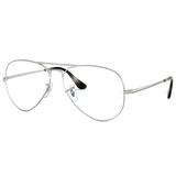 Armação Oculos Grau Ray Ban Aviador Rb6489 2538 58 Prata
