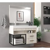 Gabinete Banheiro Com Cuba E Espelheira 80cm Multimóveis Vcr10071 Carvalho Carvalho