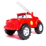 Brinquedo Bombeiro Monster Truck Articulável Salva Vidas Vermelho 35cm