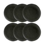 Conjunto Com 6 Pratos Rasos Porto Brasil Orgânico Carbon Em Stoneware 26,5cm