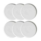 Conjunto Com 6 Pratos Rasos Porto Brasil Neo Vit Em Stoneware 27 Cm