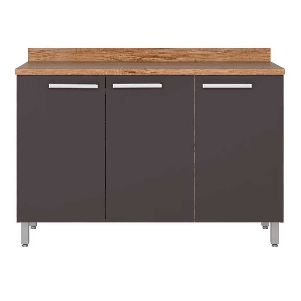 Balcão Triplo Bartira Topázio Up Com 3 Portas E 1 Prateleira - 120,1cm De Largura