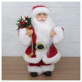 Decoração Natalina Boneco Papai Noel Com Presentes 21cm