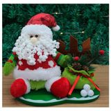 Decoração Boneco Natal Papai Noel Tecido Natalino 28cm