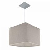 Lustre Pendente Quadrado Md-4059 21/35x35cm Cinza Bivolt