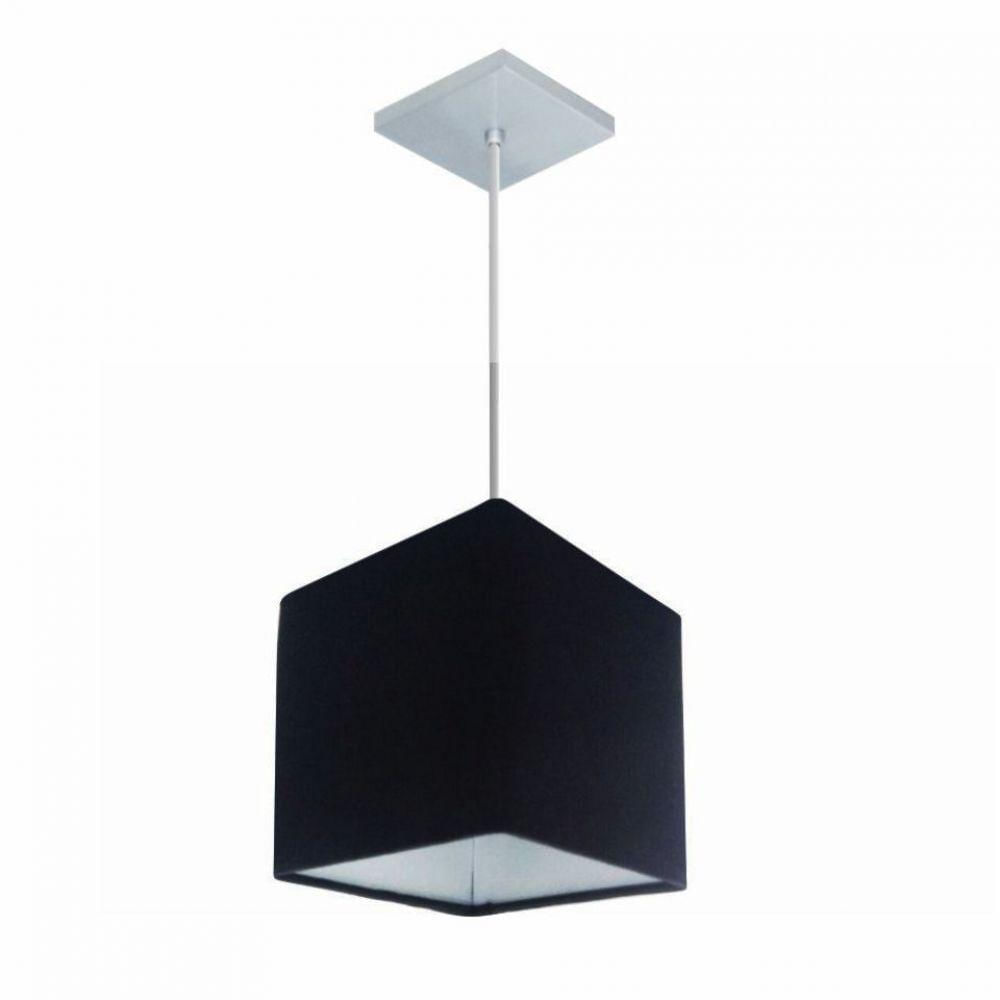 Lustre Pendente Quadrado Md-4224 16/16x16cm Preto Bivolt