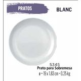 Jogo De Pratos Blanc 06 Sobremesa - Lanche -19cm Branco