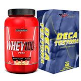 Kit Whey 100% Pure 907g Baunilha + Deca Testona Com 60 Comprimidos