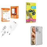 Kit Carregador Turbo 20w + Capa Motorola G20 + Película 9d