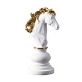 Decoração Peças De Xadrez Cavalo Escultura Média Estátua 16cm