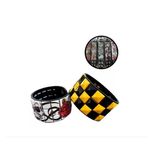12 Braceletes Pulseiras Xadrez Rock In Roll Rebite Caveira