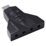 Adaptador Placa De Som Usb 4 Portas P2 - Compativel Com Ps3 - A4pusbm